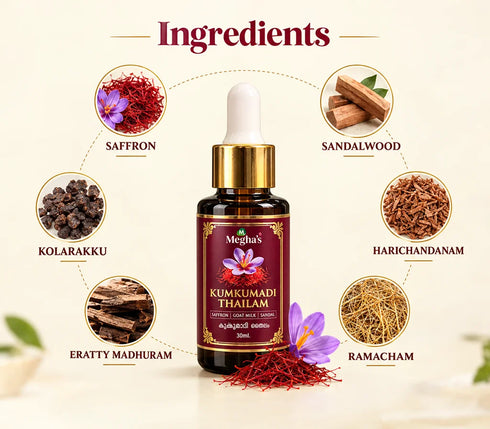 Megha's Kumkumadi Thailam- Megha's Kumkumadi Face Glow Oil